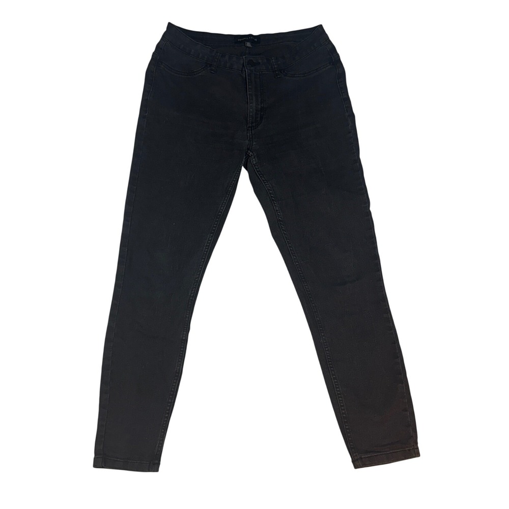 Kendall + Kylie Womens High Rise Skinny Jeans Washed Black Size 30 Denim Pants